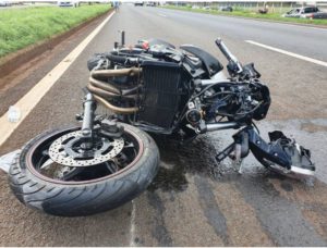 moto acidente Motociclista fica ferido em acidente na rodovia de Marialva