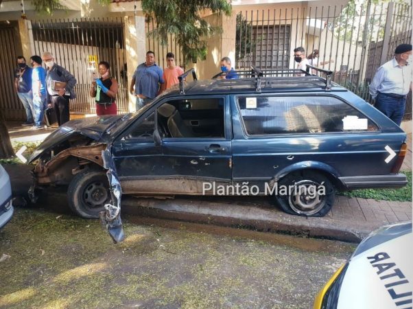 furto veiculo Perseguição policial termina em acidente e ladrão preso em Maringá