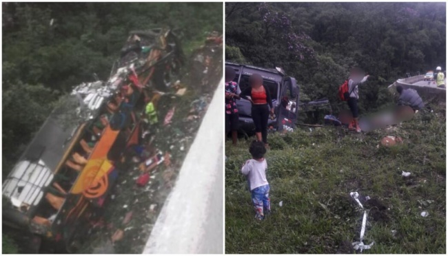 onibus acidente Bombeiros confirmam 14 passageiros mortos em acidente com ônibus de turismo na BR-376