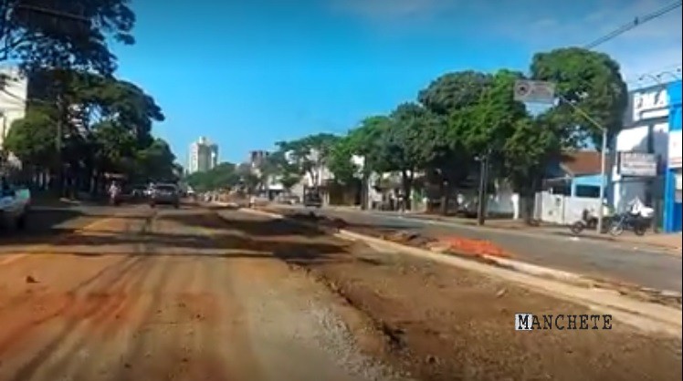 Foto de Obras da av Morangueira após eleição diminuem o ritmo