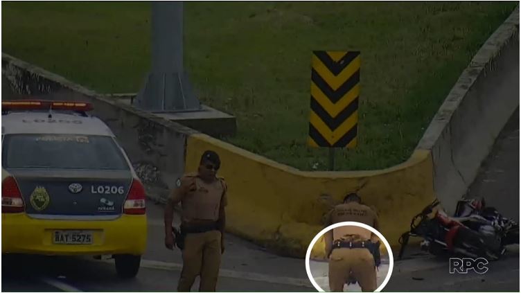 Foto de Policial acusado de “plantar” arma em motociclista morto é preso