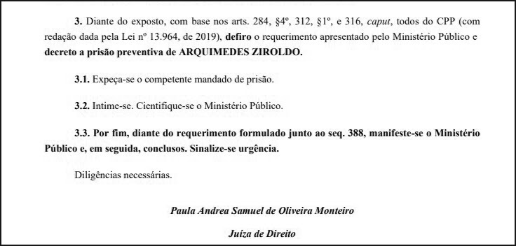 sentenca arquimedes Justiça decreta a prisão de ex-prefeito de Astorga