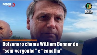 Foto de Bolsonaro chama William Bonner de “sem-vergonha” e “canalha”