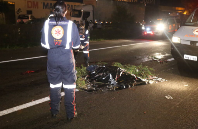 acidente br 376 Homem morre atropelado na rodovia BR 376