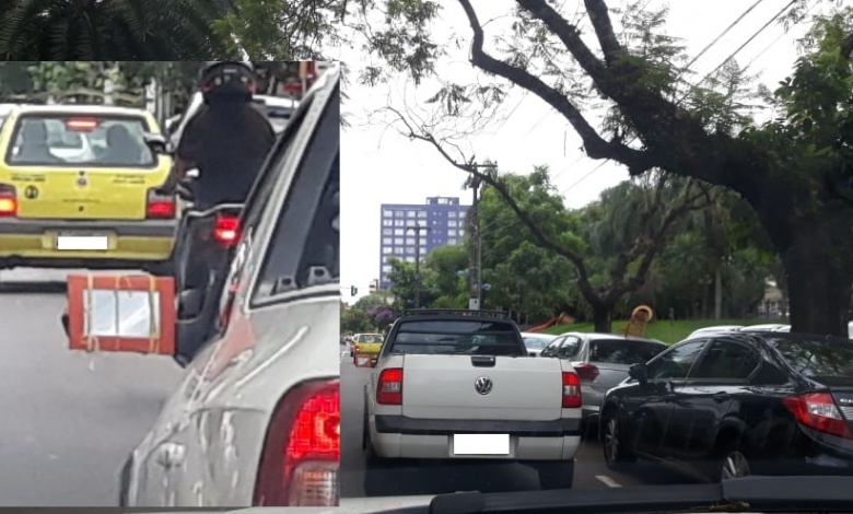 espelho retrovisor Têm coisas que só acontecem em Maringá