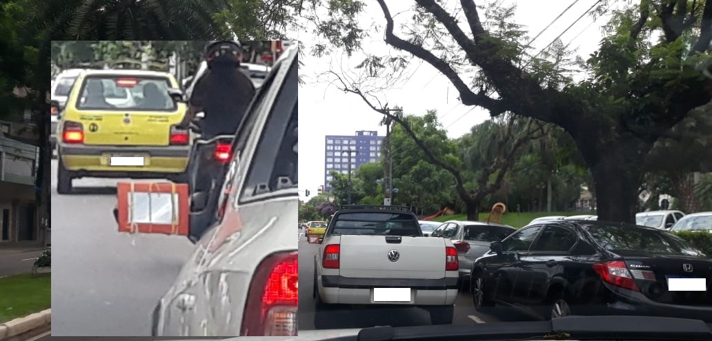 espelho retrovisor Têm coisas que só acontecem em Maringá