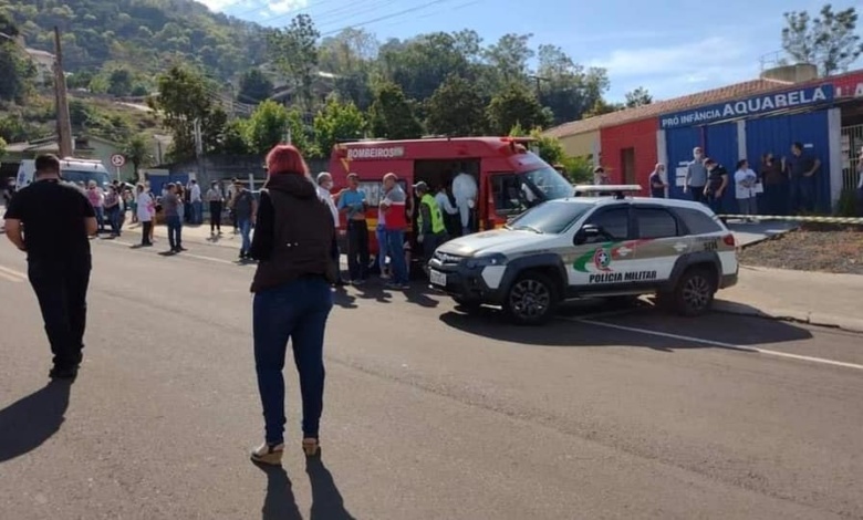 escolinha santa catarina tragedia Rapaz invade escola e mata crianças a golpes de facão