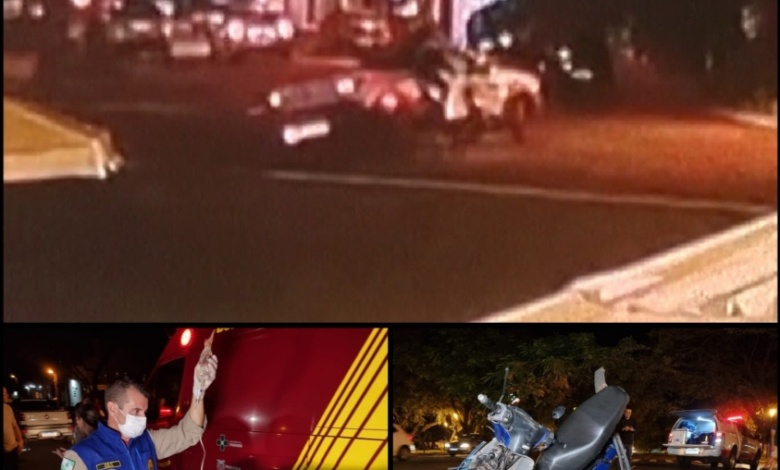 Carro invade preferencial e deixa motociclista com ferimento grave em Maringá 1 acidente moto 1 Carro invade preferencial e deixa motociclista com ferimento grave em Maringá