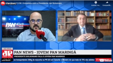 Foto de YouTube tira do ar mentira de Bolsonaro dita no Pan News Maringá