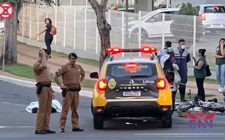 ACIDENTE CICLISTA Acidente deixa ciclista morto em Maringá