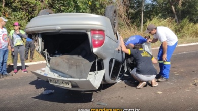 Foto de Motorista fica ferida após capotamento entre Mandaguaçu e Iguatemi