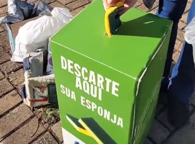 descarte Com Programa de Reciclagem, Prefeitura recolhe quase 1,2 mil esponjas neste ano