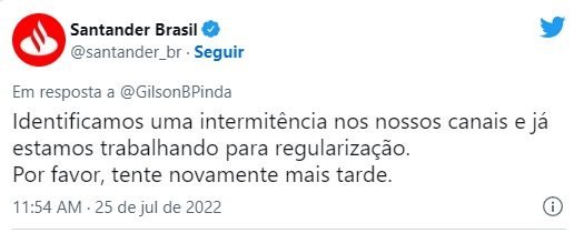 santander Santander fora do ar: clientes reclamam de problemas hoje