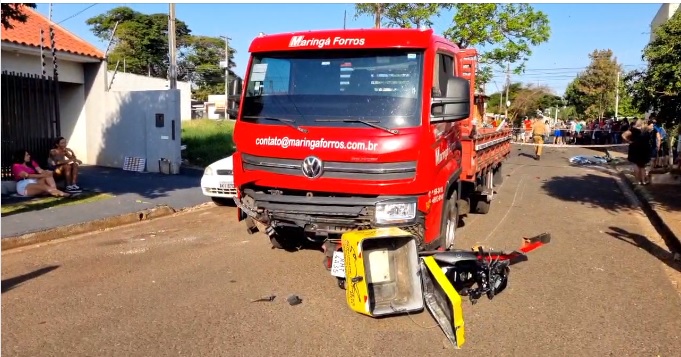 acidente moto Motociclista morre em acidente com caminhão