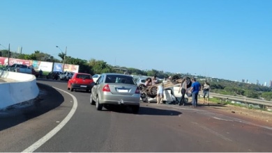 Foto de Casal fica ferido em capotamento entre Paiçandu e Maringá