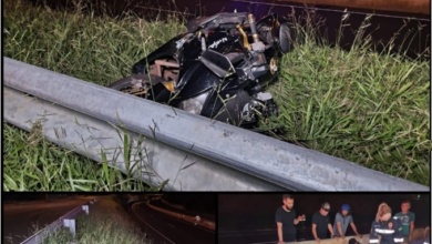 Foto de Motociclista despenca de uma altura de 5 metros e cai no Contorno Norte