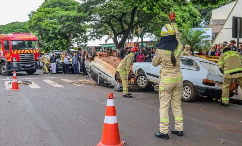 acidente simulacao Sarandi encerra o ‘Maio Amarelo’