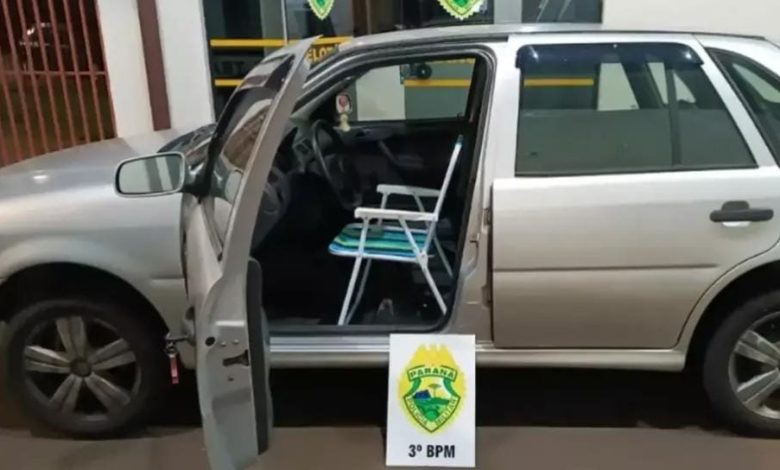 364621160 300050375768792 2557159338305758879 n Condutor embriagado utilizava cadeira de praia para dirigir veículo