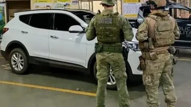 Foto de Carro de Maringá apreendido em Guaíra com dispositivo contra ações policiais