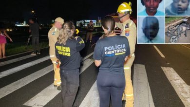 Foto de Mãe e filhos morrem após serem atropelados na saída em rodovia de Maringá