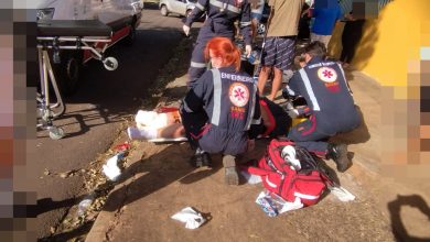 Foto de Motociclista sofre acidente gravíssimo