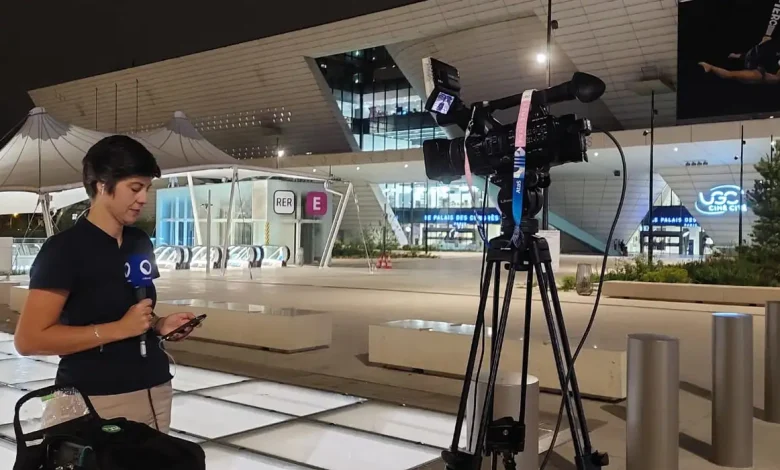 veronica Repórter da EBC sofre assédio durante a cobertura dos Jogos de Paris