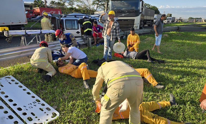 Acidente no Contorno Norte deixa seis feridos 1 acidente rodovia Acidente no Contorno Norte deixa seis feridos