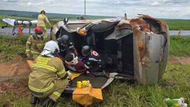 Foto de Motorista é resgatado após sofrer acidente grave na rodovia