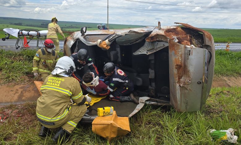 acidente rodovia Motorista é resgatado após sofrer acidente grave na rodovia