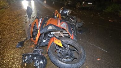 Foto de Casal sofre acidente grave de moto