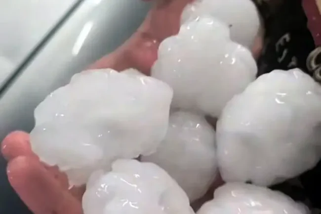 granizo Granizo de 100g e ventos de 95 km/h: Defesa Civil ajuda municípios afetados