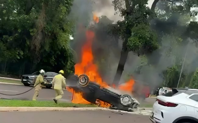 incendio carro vitima Laudo aponta causa da morte de médico oftalmologista em acidente em Maringá