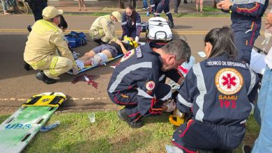 Foto de Três pessoas se ferem após colisão frontal envolvendo duas motos em Iguatemi