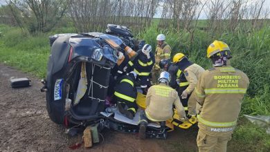 Foto de Casal que passaria a ceia de Natal em Londrina sofre acidente gravíssimo na rodovia PR-323