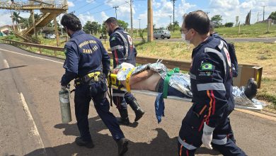 Foto de Acidente entre moto e bicicleta deixa dois homens feridos em Mandaguaçu