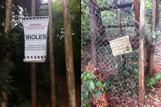 tirolesa Novos projetos...ideias ultrapassadas