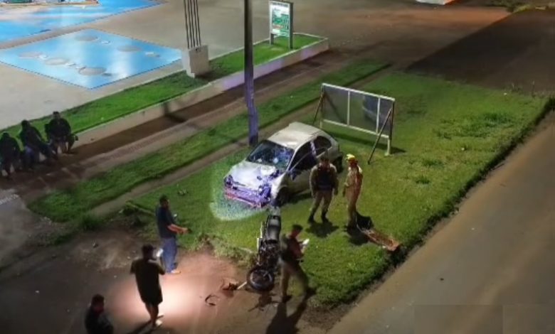 acidente contorno Motociclista sofre parada cardiorrespiratória após colisão frontal