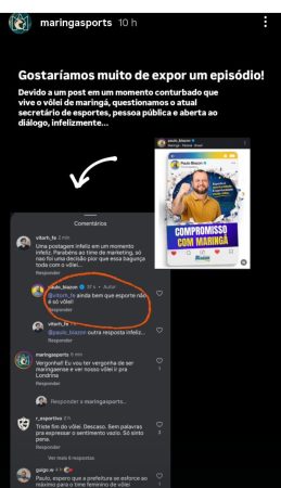 maringa volei biazon Situação complicada em Maringá