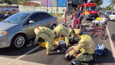 Foto de Motociclista sofre fratura e perde dedo após bater na traseira de carro em Maringá